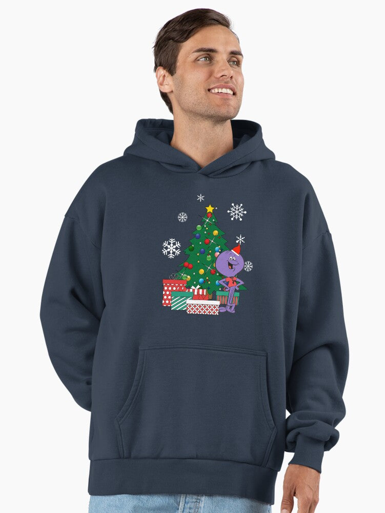 Squiddly Diddly Around The Christmas Tree Premium Oversized Hoodie | Premium Unisex T-Shirt, Trending Graphic Tee