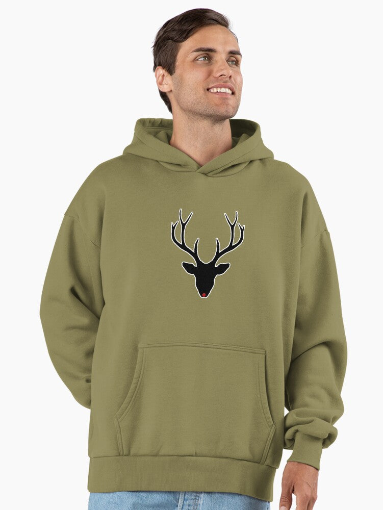Minimalist Rudolph Premium Oversized Hoodie | Premium Unisex T-Shirt, Trending Graphic Tee