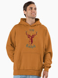 TEAM RUDOPLH Red Buffalo Plaid Pattern Matching Family Christmas Shimmer Xmas Rudolph Reindeer Illustration with Christmas Lights and Xmas Baubles Premium Oversized Hoodie | Premium Unisex T-Shirt, Trending Graphic Tee