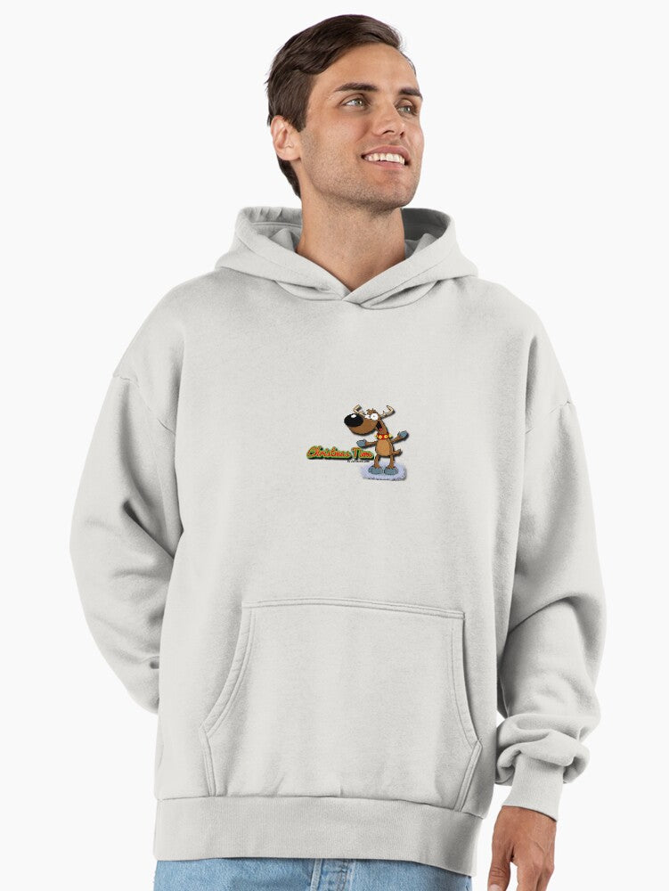 Christmas Reindeer Premium Oversized Hoodie | Premium Unisex T-Shirt, Trending Graphic Tee