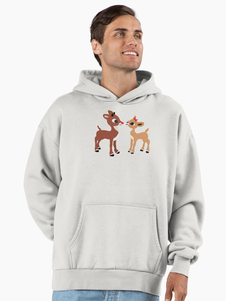 Classic Rudolph and Clarice © GraphicLoveShop Premium Oversized Hoodie | Premium Unisex T-Shirt, Trending Graphic Tee