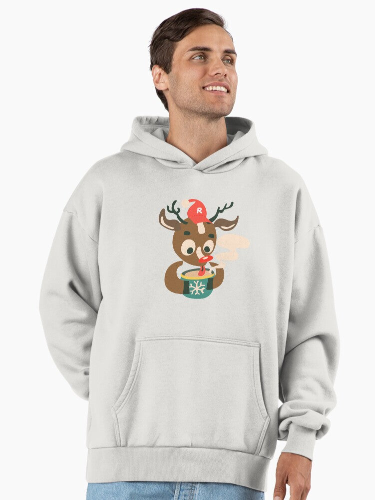 Rudolph Chillaxing Premium Oversized Hoodie | Premium Unisex T-Shirt, Trending Graphic Tee