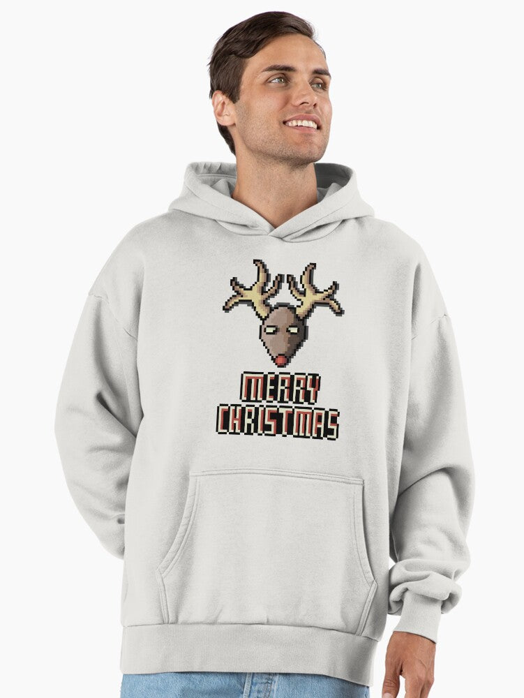 Pixel gloomy reindeer Premium Oversized Hoodie | Premium Unisex T-Shirt, Trending Graphic Tee