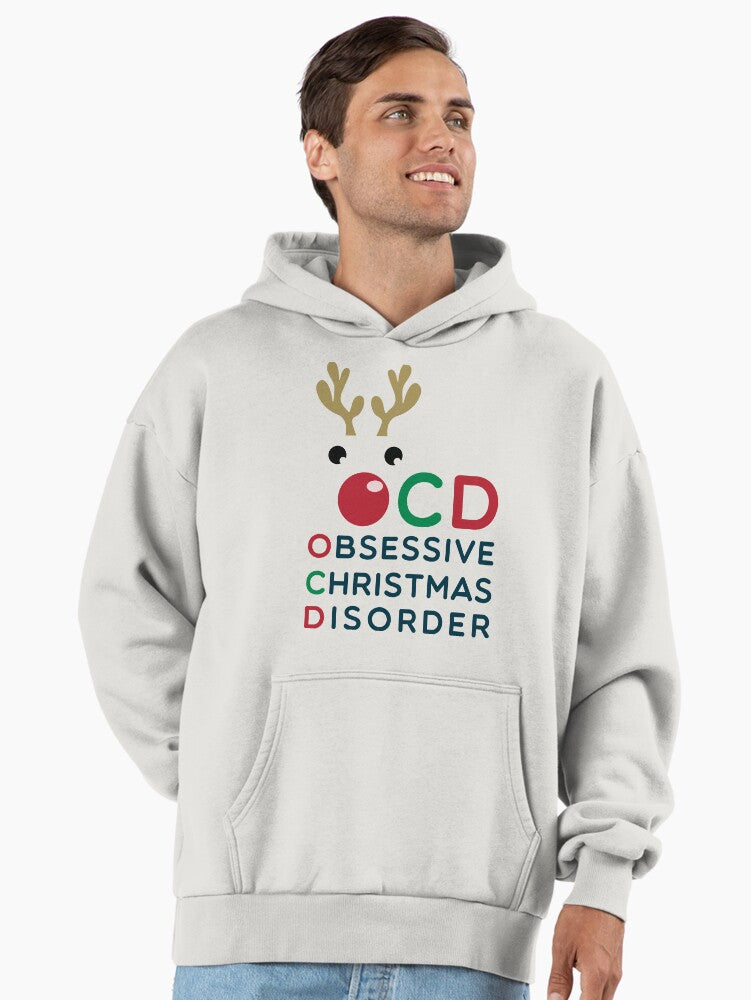 OCD OBSESSIVE CHRISTMAS DISORDER Premium Oversized Hoodie | Premium Unisex T-Shirt, Trending Graphic Tee