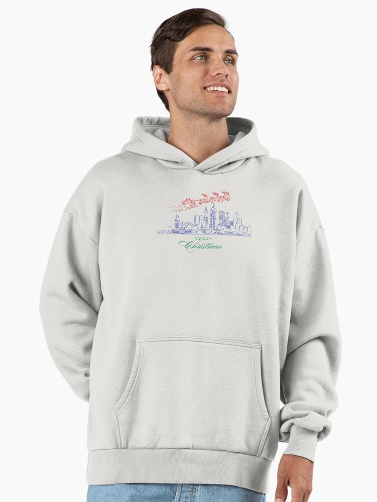 Merry Christmas Melbourne Premium Oversized Hoodie | Premium Unisex T-Shirt, Trending Graphic Tee