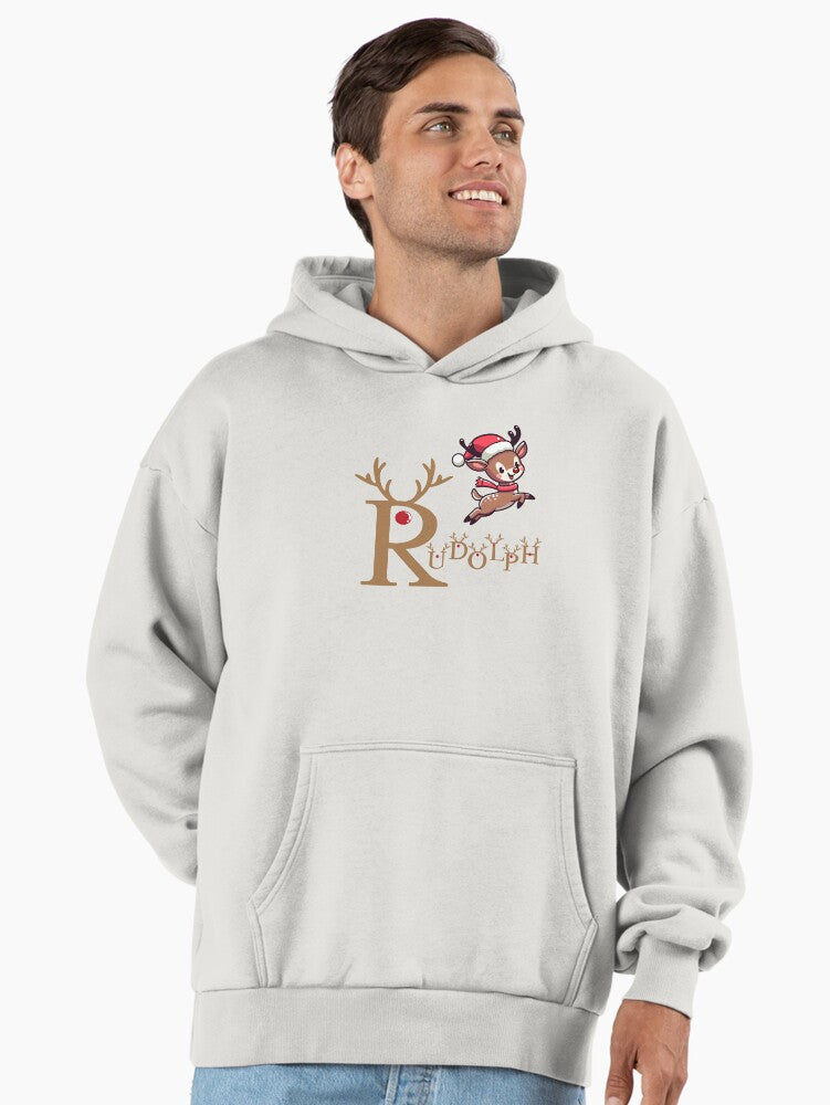 Rudolph Funny Little Reindeer Merry Christmas Premium Oversized Hoodie | Premium Unisex T-Shirt, Trending Graphic Tee