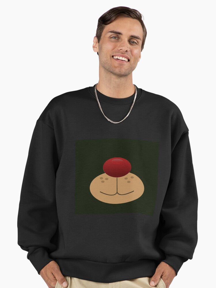 Rudolp Red Nose Premium Oversized Sweatshirt | Premium Unisex T-Shirt, Trending Graphic Tee