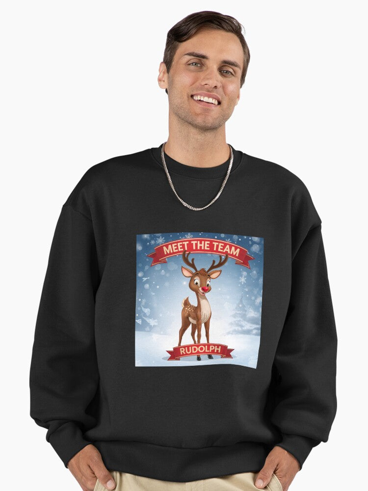 Meet the Team - Rudolph Premium Oversized Sweatshirt | Premium Unisex T-Shirt, Trending Graphic Tee