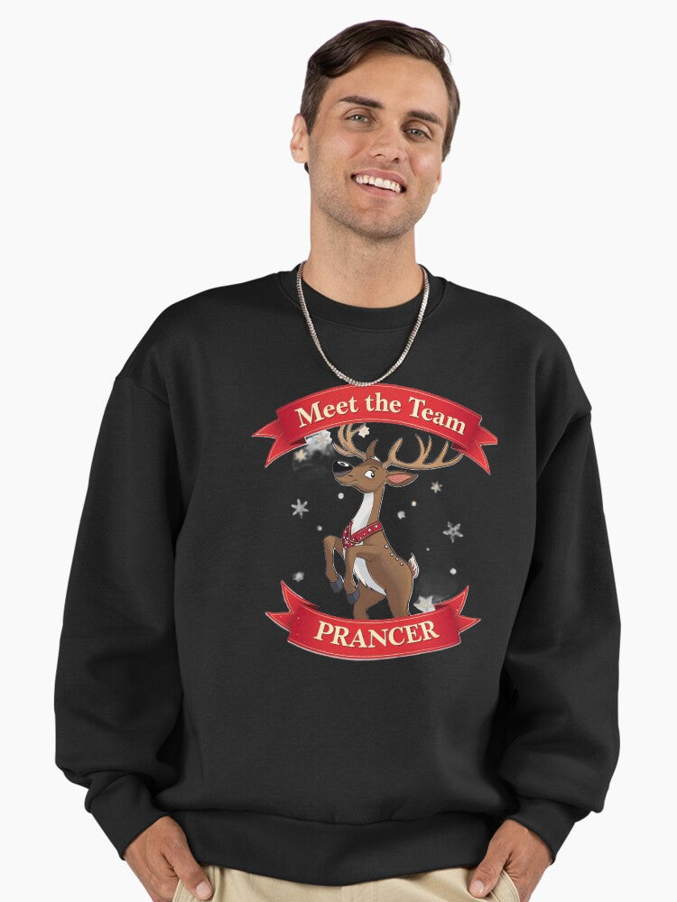 Meet the Team - Prancer Premium Oversized Sweatshirt | Premium Unisex T-Shirt, Trending Graphic Tee