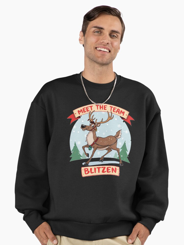 Meet the Team! - Blitzen Premium Oversized Sweatshirt | Premium Unisex T-Shirt, Trending Graphic Tee