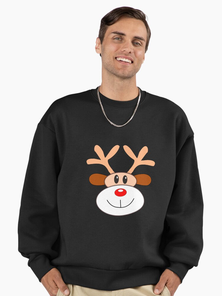 Adorable Reindeer Premium Oversized Sweatshirt | Premium Unisex T-Shirt, Trending Graphic Tee