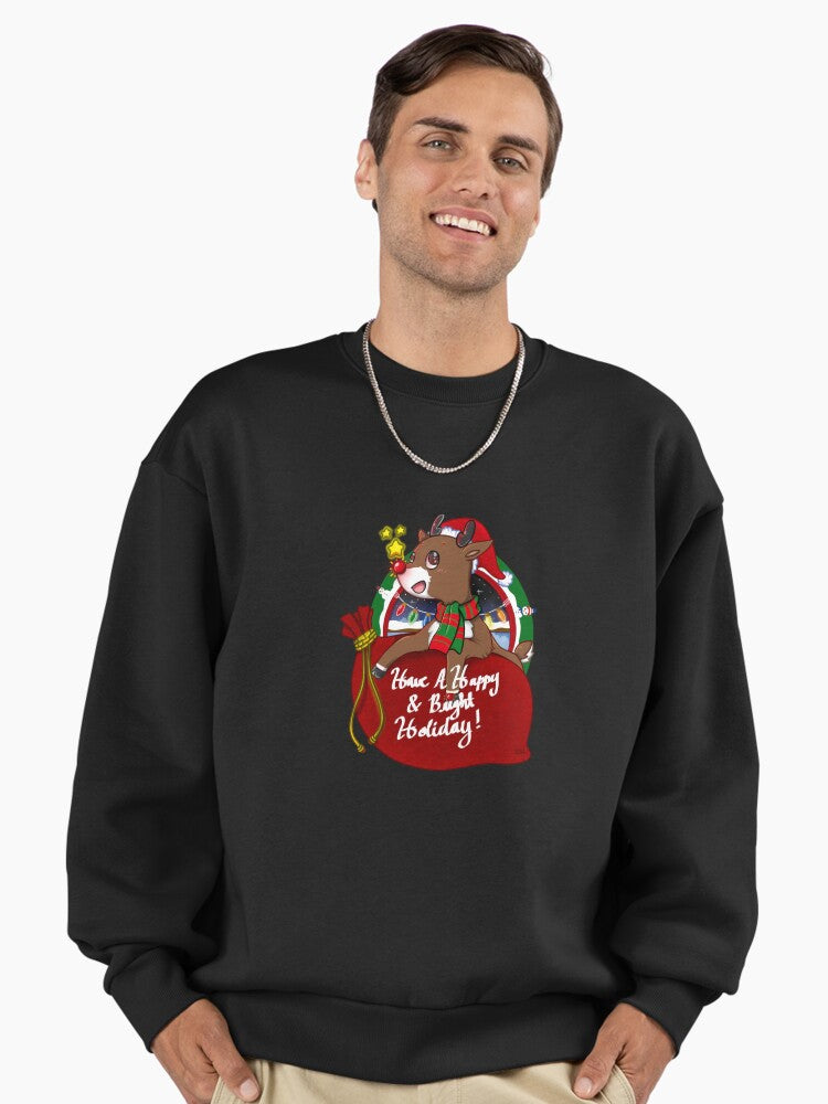 Santa Rudolph Premium Oversized Sweatshirt | Premium Unisex T-Shirt, Trending Graphic Tee