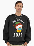 Matching Family Christmas 2020 snowman Mask Premium Oversized Sweatshirt | Premium Unisex T-Shirt, Trending Graphic Tee