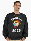Matching Family Christmas 2020 Penguin Mask Premium Oversized Sweatshirt | Premium Unisex T-Shirt, Trending Graphic Tee
