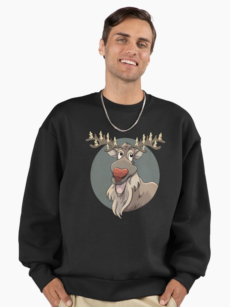 Christmas Candles Premium Oversized Sweatshirt | Premium Unisex T-Shirt, Trending Graphic Tee