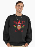 Plaid Reindeer. Rudolph. Christmas Premium Oversized Sweatshirt | Premium Unisex T-Shirt, Trending Graphic Tee