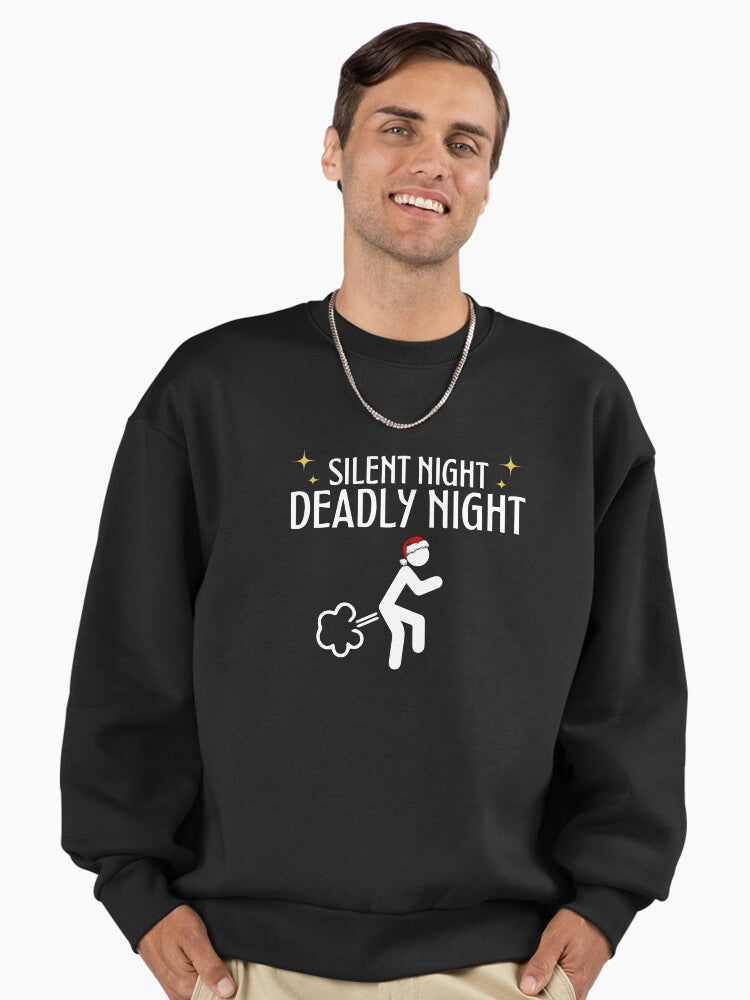 Farting christmas, fart, silent but deadly, christmas eve, funny fart, merry xmas Premium Oversized Sweatshirt | Premium Unisex T-Shirt, Trending Graphic Tee