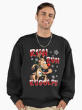 Christmas 5K Run Run Rudolph Holiday - Running Premium Oversized Sweatshirt | Premium Unisex T-Shirt, Trending Graphic Tee