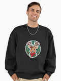 christmas reindeer Premium Oversized Sweatshirt | Premium Unisex T-Shirt, Trending Graphic Tee