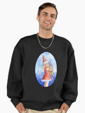 Rudolph the rednosed cat with elf Premium Oversized Sweatshirt | Premium Unisex T-Shirt, Trending Graphic Tee