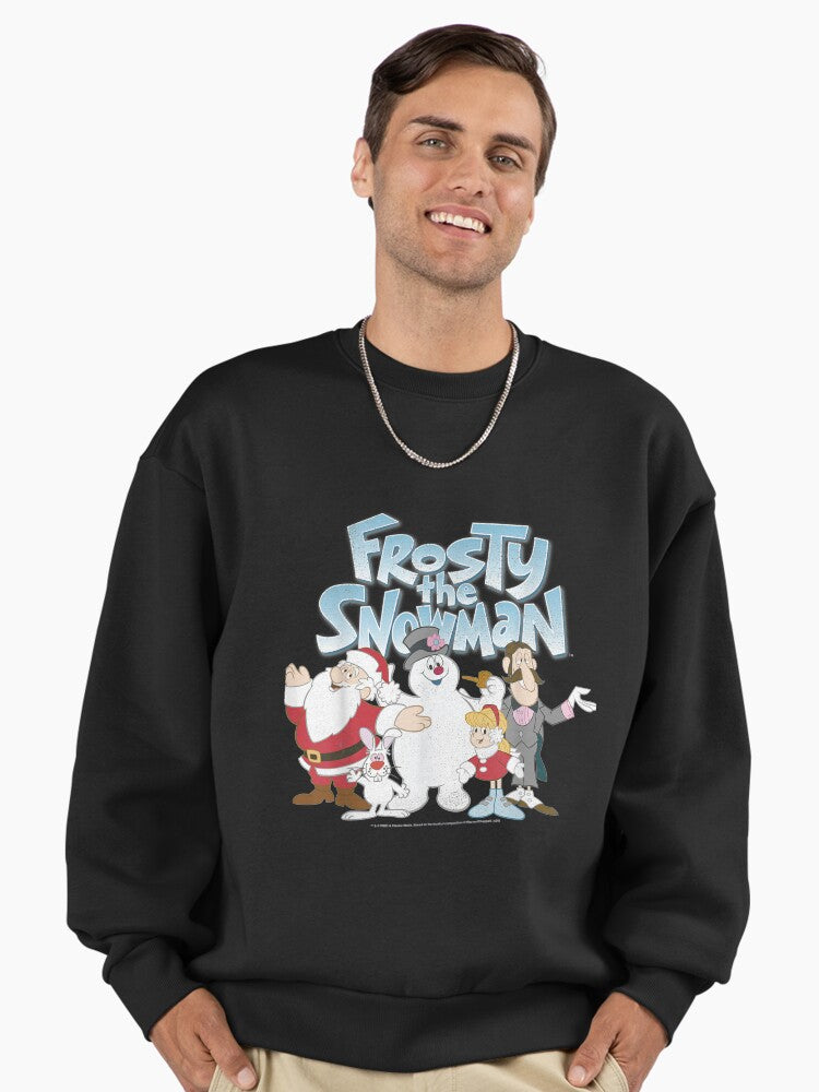 Frosty The Snowman Group Shot Logo Premium Oversized Sweatshirt | Premium Unisex T-Shirt, Trending Graphic Tee