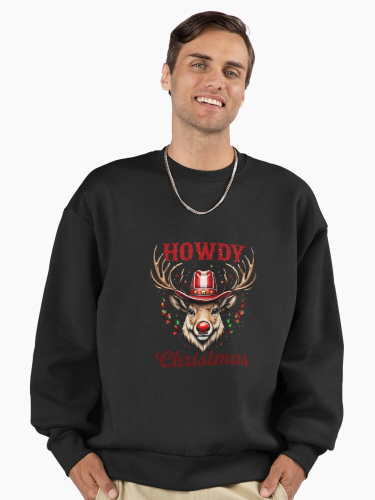 Howdy Christmas Premium Oversized Sweatshirt | Premium Unisex T-Shirt, Trending Graphic Tee