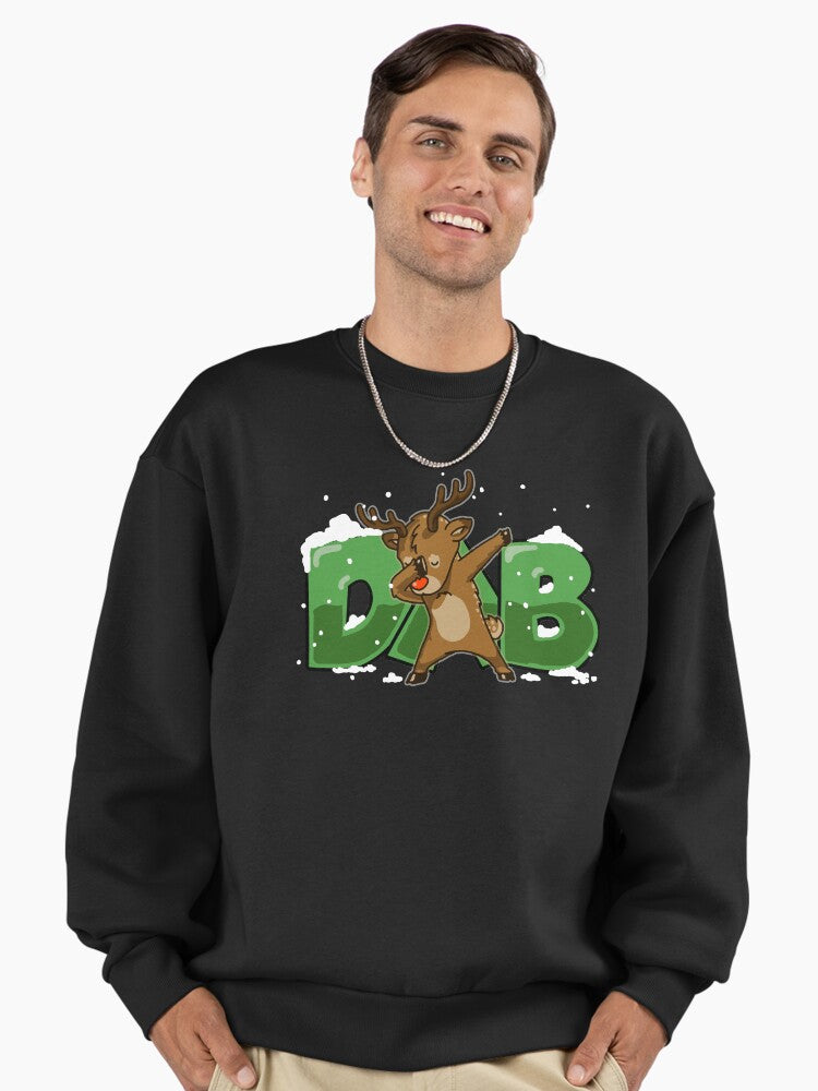Dab Reindeer Shirt Christmas Dab Rudolph Reindeer TShirt Premium Oversized Sweatshirt | Premium Unisex T-Shirt, Trending Graphic Tee