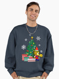Alex Kidd Around The Christmas Tree Premium Oversized Sweatshirt | Premium Unisex T-Shirt, Trending Graphic Tee