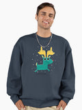 Rude-olph the Reindeer Premium Oversized Sweatshirt | Premium Unisex T-Shirt, Trending Graphic Tee