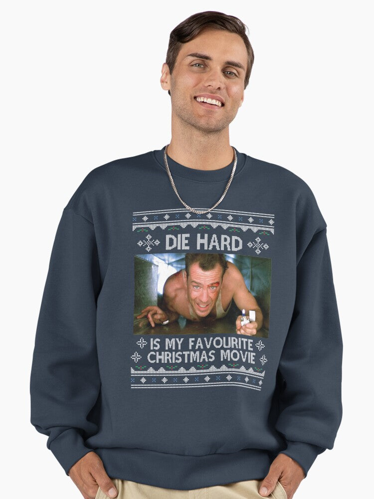 Die Hard Is My Favourite Christmas Movie Premium Oversized Sweatshirt | Premium Unisex T-Shirt, Trending Graphic Tee