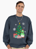 Orville The Duck Around The Christmas Tree Premium Oversized Sweatshirt | Premium Unisex T-Shirt, Trending Graphic Tee