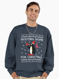 Pingu Nooting Home For Christmas Premium Oversized Sweatshirt | Premium Unisex T-Shirt, Trending Graphic Tee