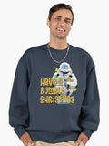 Classic Christmas Abominable Snowman Merry Christmas © GraphicLoveShop Premium Oversized Sweatshirt | Premium Unisex T-Shirt, Trending Graphic Tee