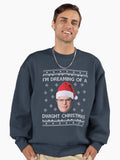 Im Dreaming Of A Dwight Christmas The Office Premium Oversized Sweatshirt | Premium Unisex T-Shirt, Trending Graphic Tee