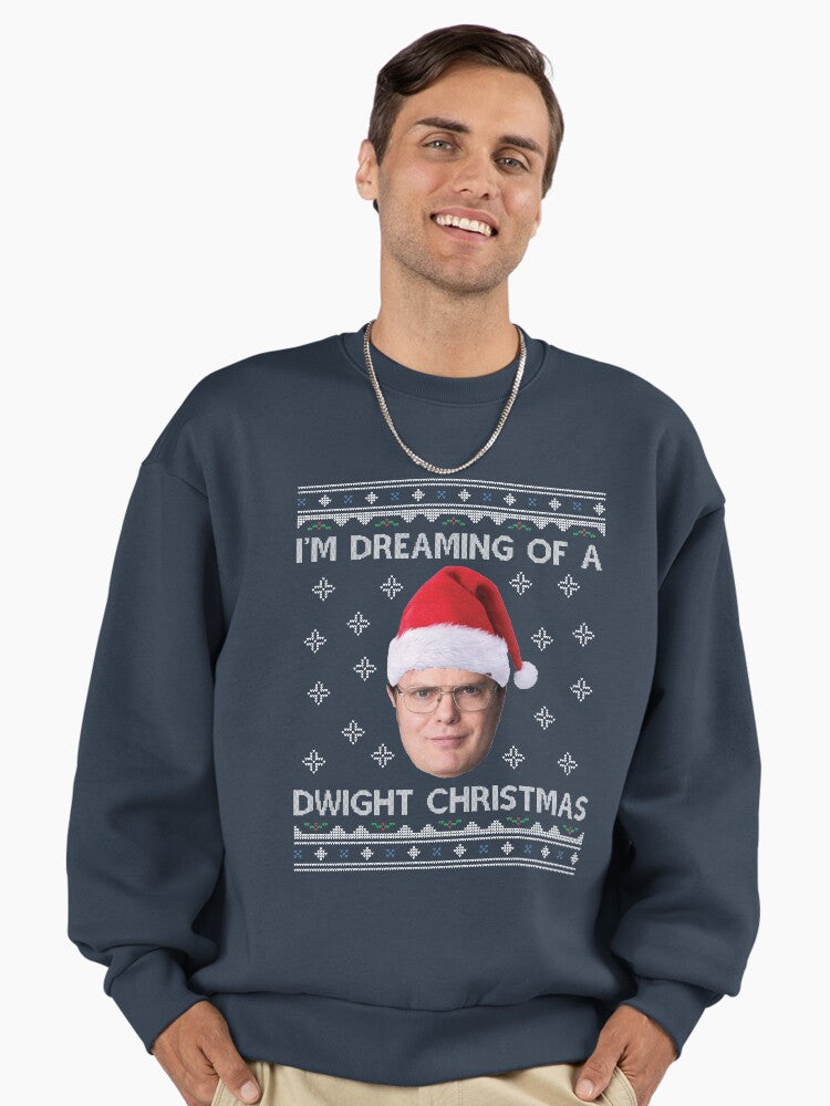 Im Dreaming Of A Dwight Christmas The Office Premium Oversized Sweatshirt | Premium Unisex T-Shirt, Trending Graphic Tee