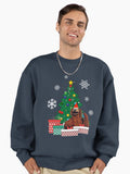 Rowlf The Dog Around The Christmas Tree Muppets Premium Oversized Sweatshirt | Premium Unisex T-Shirt, Trending Graphic Tee
