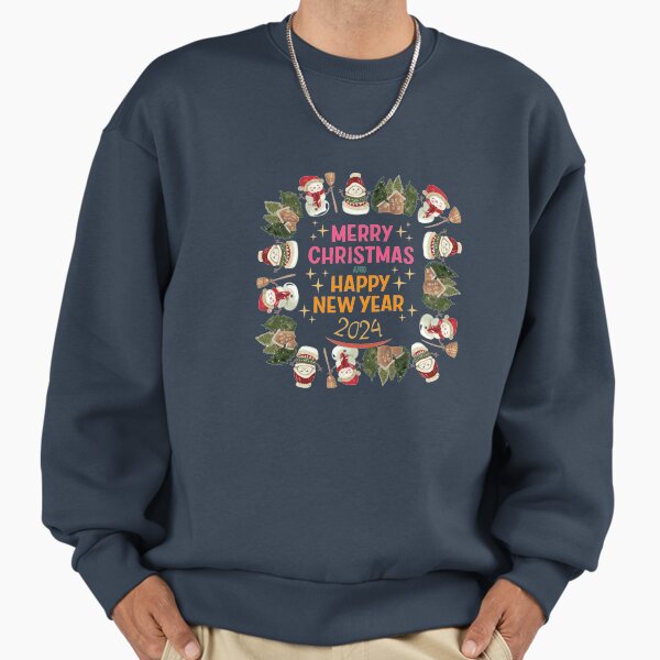 "merry chrismas happy new year" Premium Oversized Sweatshirt by elhainouni