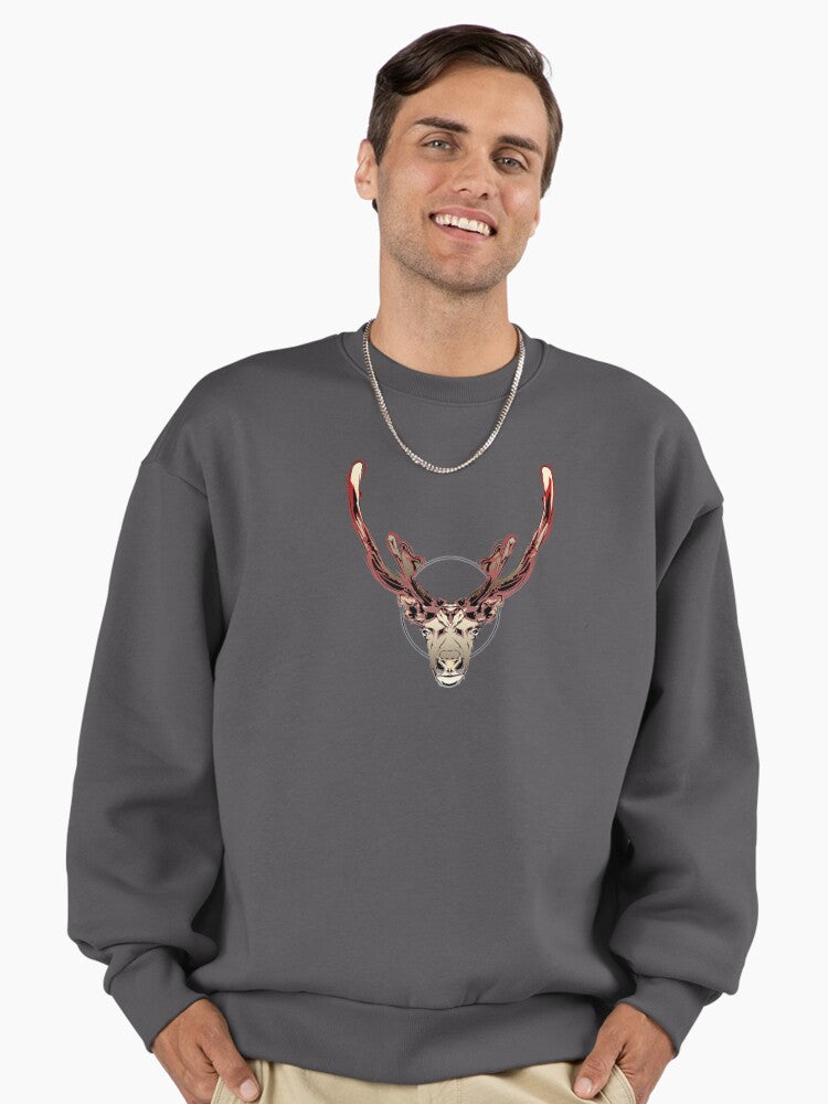 Comet the Reindeer Premium Oversized Sweatshirt | Premium Unisex T-Shirt, Trending Graphic Tee