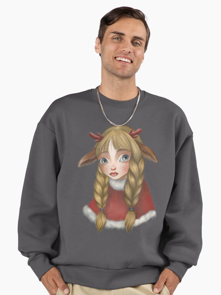 Fawn girl Premium Oversized Sweatshirt | Premium Unisex T-Shirt, Trending Graphic Tee