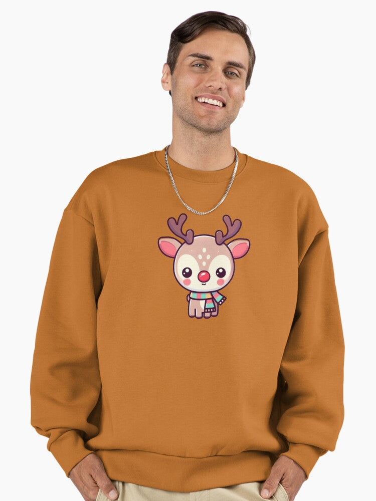 Rudolph the Sassy-Nosed Reindeer Premium Oversized Sweatshirt | Premium Unisex T-Shirt, Trending Graphic Tee
