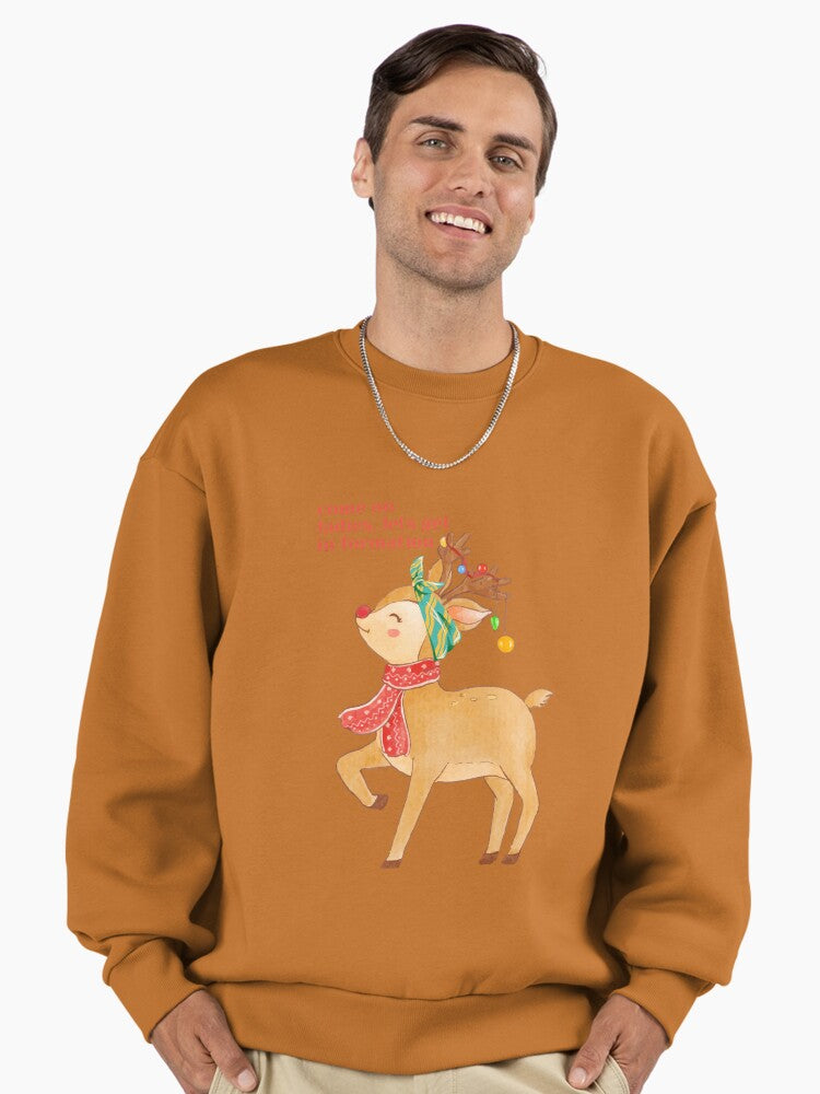 Reindeer Divas Premium Oversized Sweatshirt | Premium Unisex T-Shirt, Trending Graphic Tee