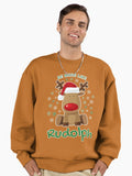 Be More Like Rudolph - Red Nosed Christmas Reindeer Rudolph Premium Oversized Sweatshirt | Premium Unisex T-Shirt, Trending Graphic Tee