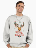 Merry Christmas reindeer Premium Oversized Sweatshirt | Premium Unisex T-Shirt, Trending Graphic Tee