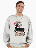 Merry Christmas Rudolph Premium Oversized Sweatshirt | Premium Unisex T-Shirt, Trending Graphic Tee