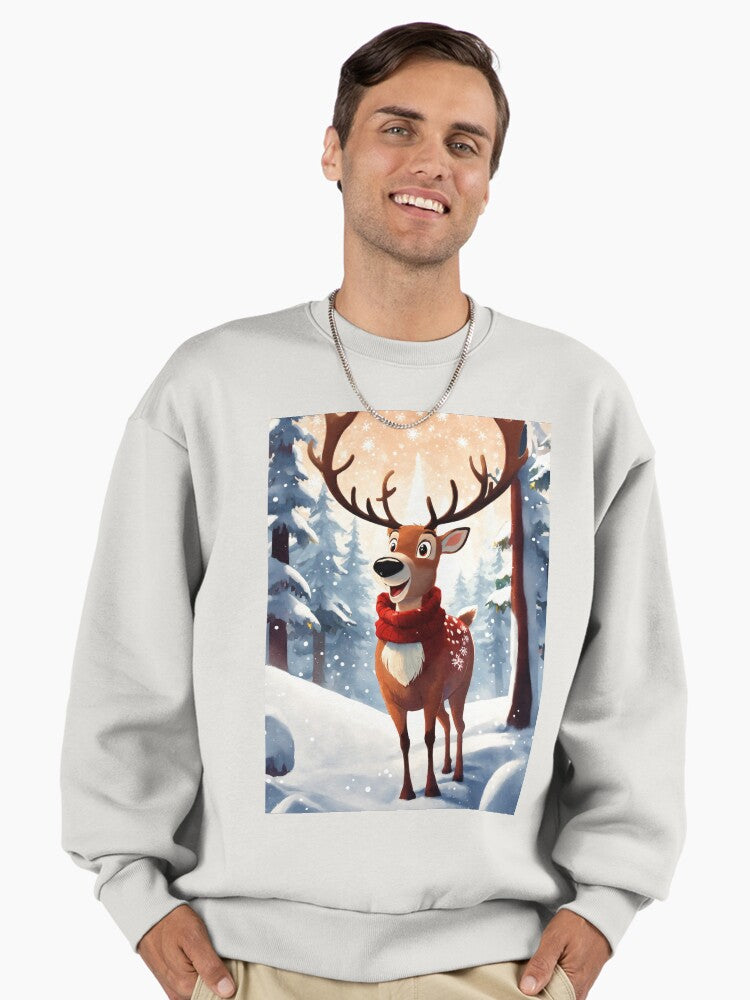Renifer Rudolf Premium Oversized Sweatshirt | Premium Unisex T-Shirt, Trending Graphic Tee
