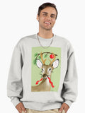 Rudolph? Yeah, sure, right Premium Oversized Sweatshirt | Premium Unisex T-Shirt, Trending Graphic Tee