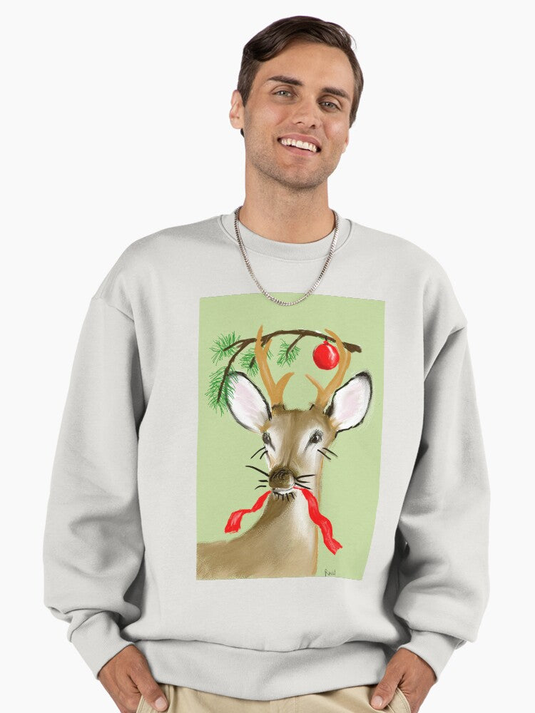 Rudolph? Yeah, sure, right Premium Oversized Sweatshirt | Premium Unisex T-Shirt, Trending Graphic Tee