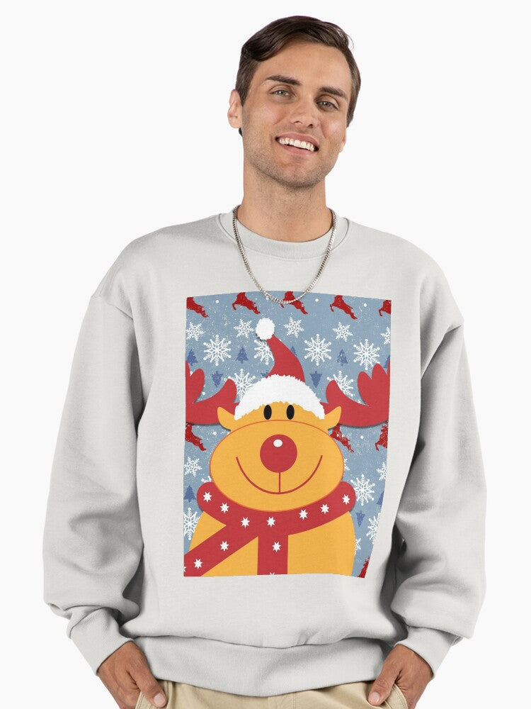 Rudolph Reindeer Premium Oversized Sweatshirt | Premium Unisex T-Shirt, Trending Graphic Tee