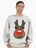 Christmas Rudolph Reindeer Premium Oversized Sweatshirt | Premium Unisex T-Shirt, Trending Graphic Tee