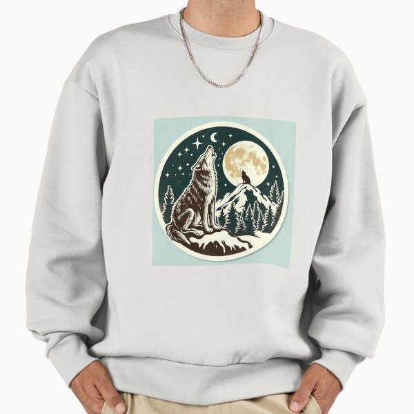"Wolf Winter Vintage" Premium Oversized Sweatshirt for Sale by siammagicalart